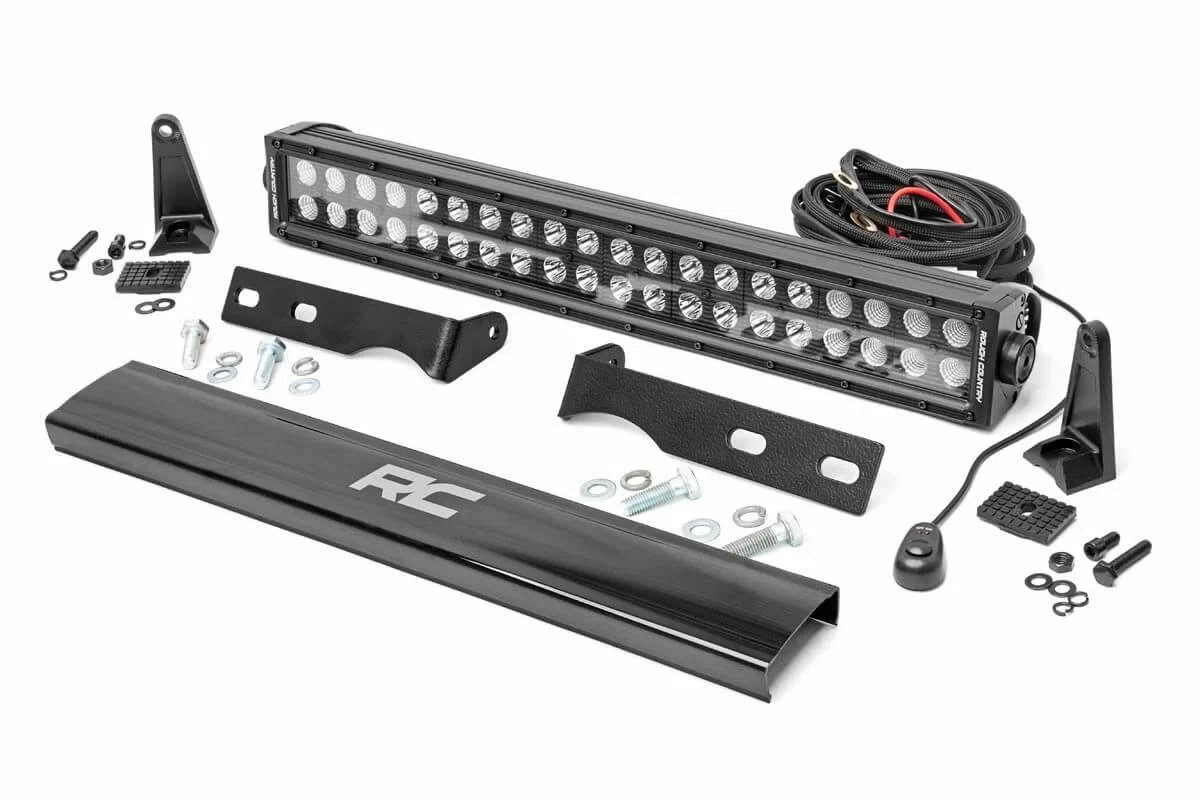 Fits Jeep Grand Cherokee WK2(11-20) LED Light Bumper Mount 20_ Black Dual 70773
